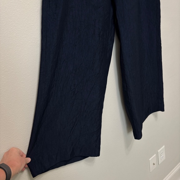 J. Crew Stratus Pant in Textured Satin - Navy, L - Picture 4 of 8